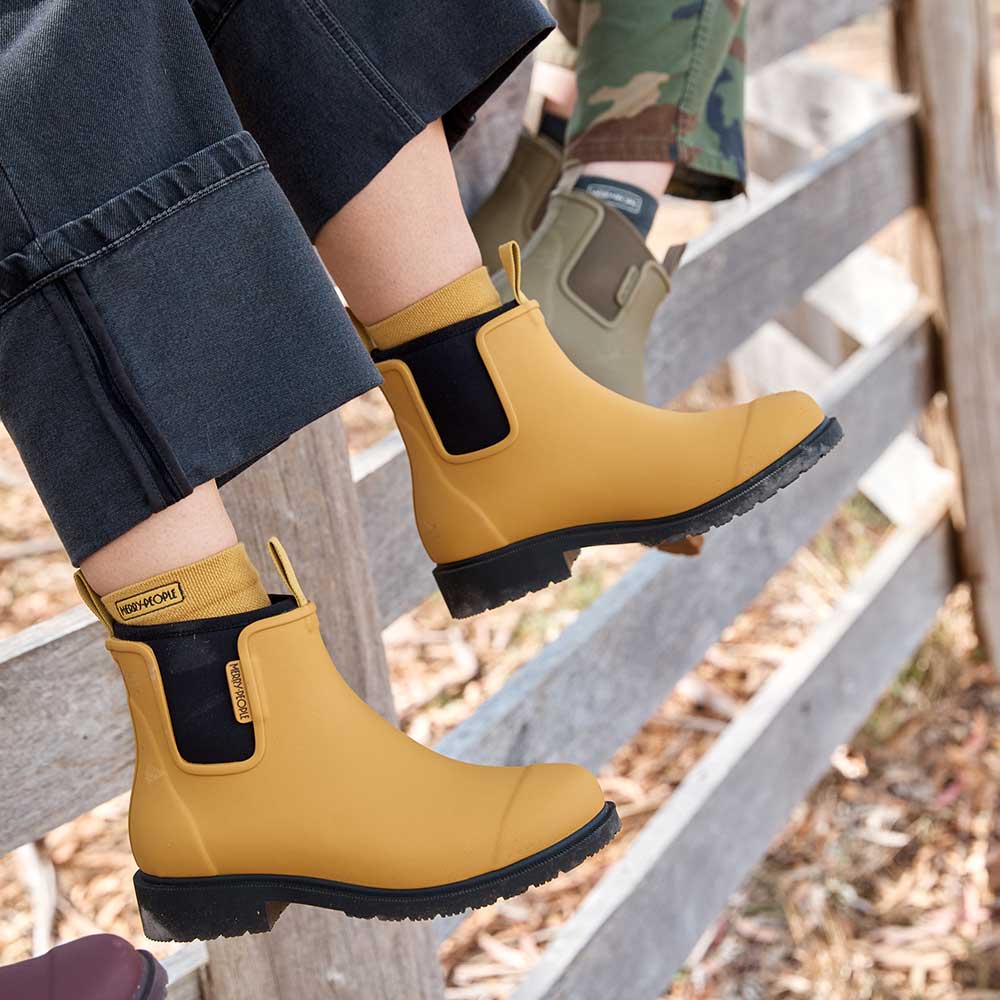 Bobbi Ankle Boot // Mustard Yellow & Black