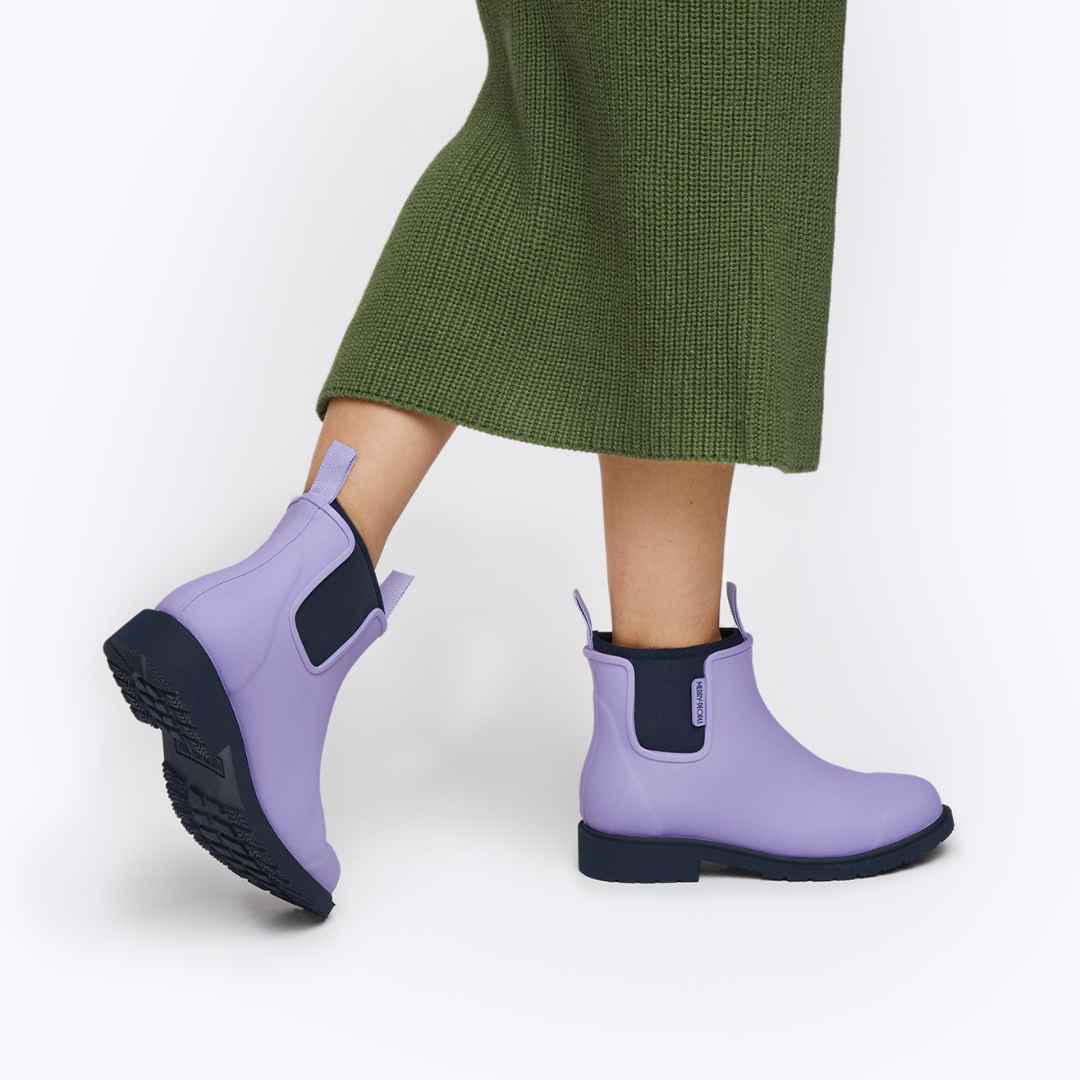 Bobbi Ankle Boot // Lavender & Navy