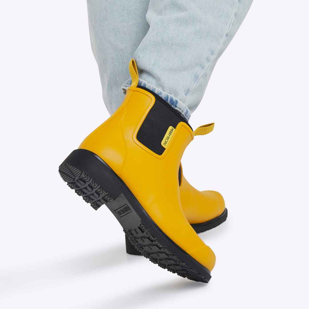 Bobbi Ankle Boot // Mustard Yellow & Black