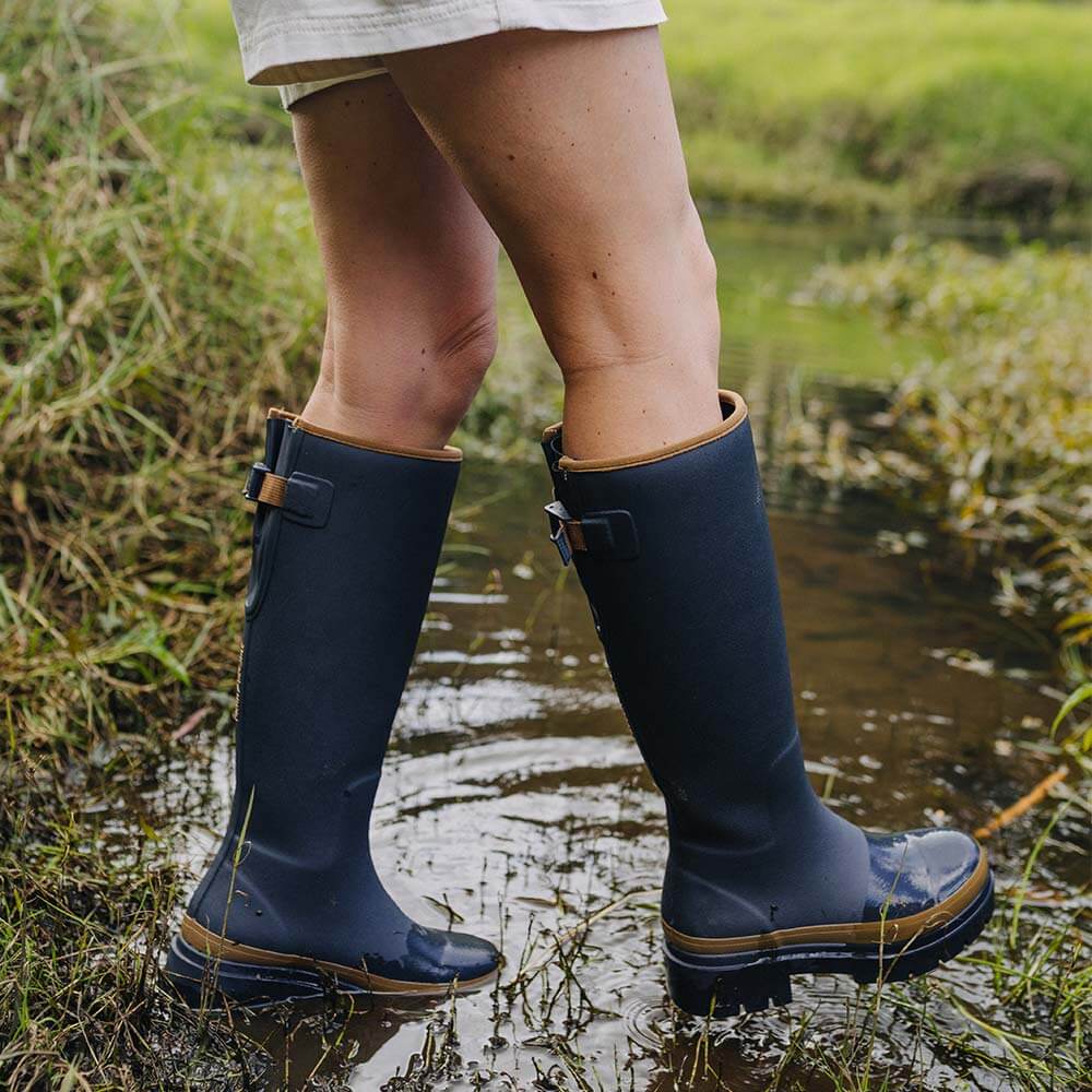 Fergie Tall Boot // Oxford Blue