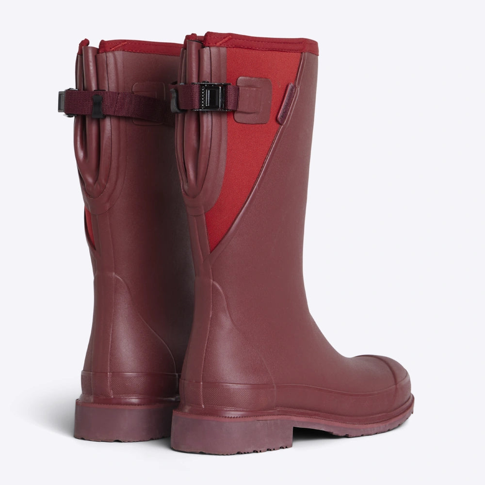 Darcy Mid Calf Gumboot  // Beetroot & Red