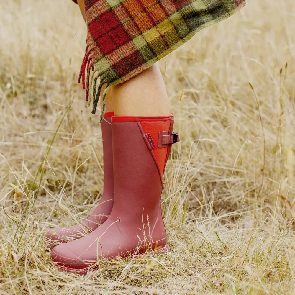 Darcy Mid Calf Gumboot  // Beetroot & Red