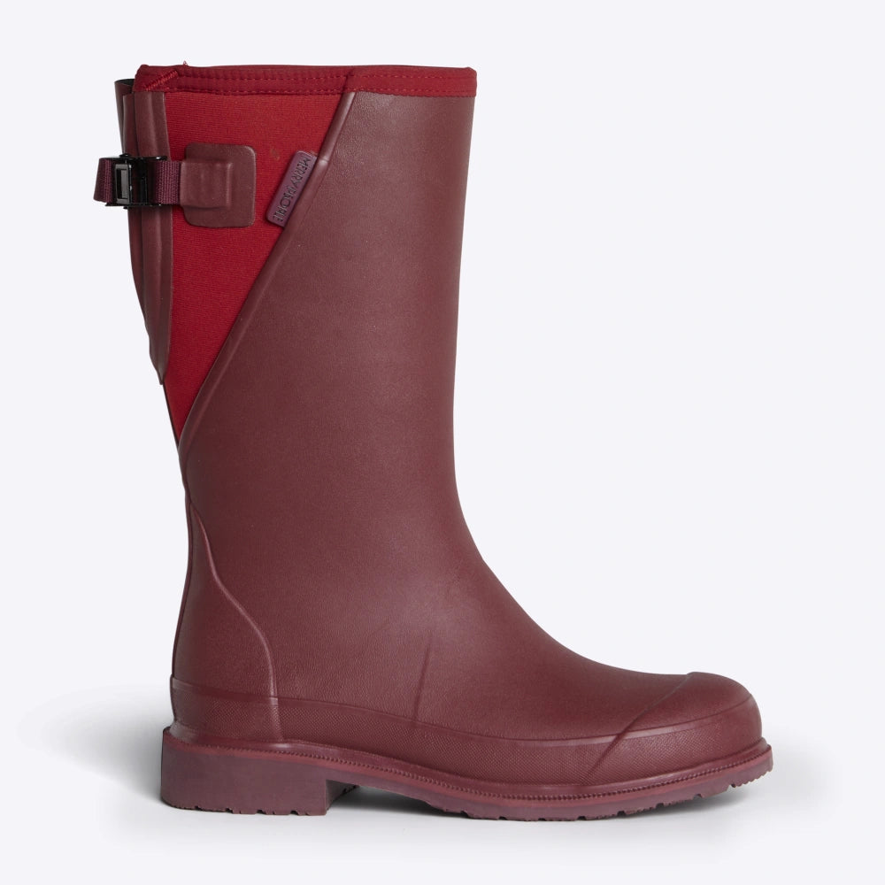 Darcy Mid Calf Gumboot // Beetroot & Red