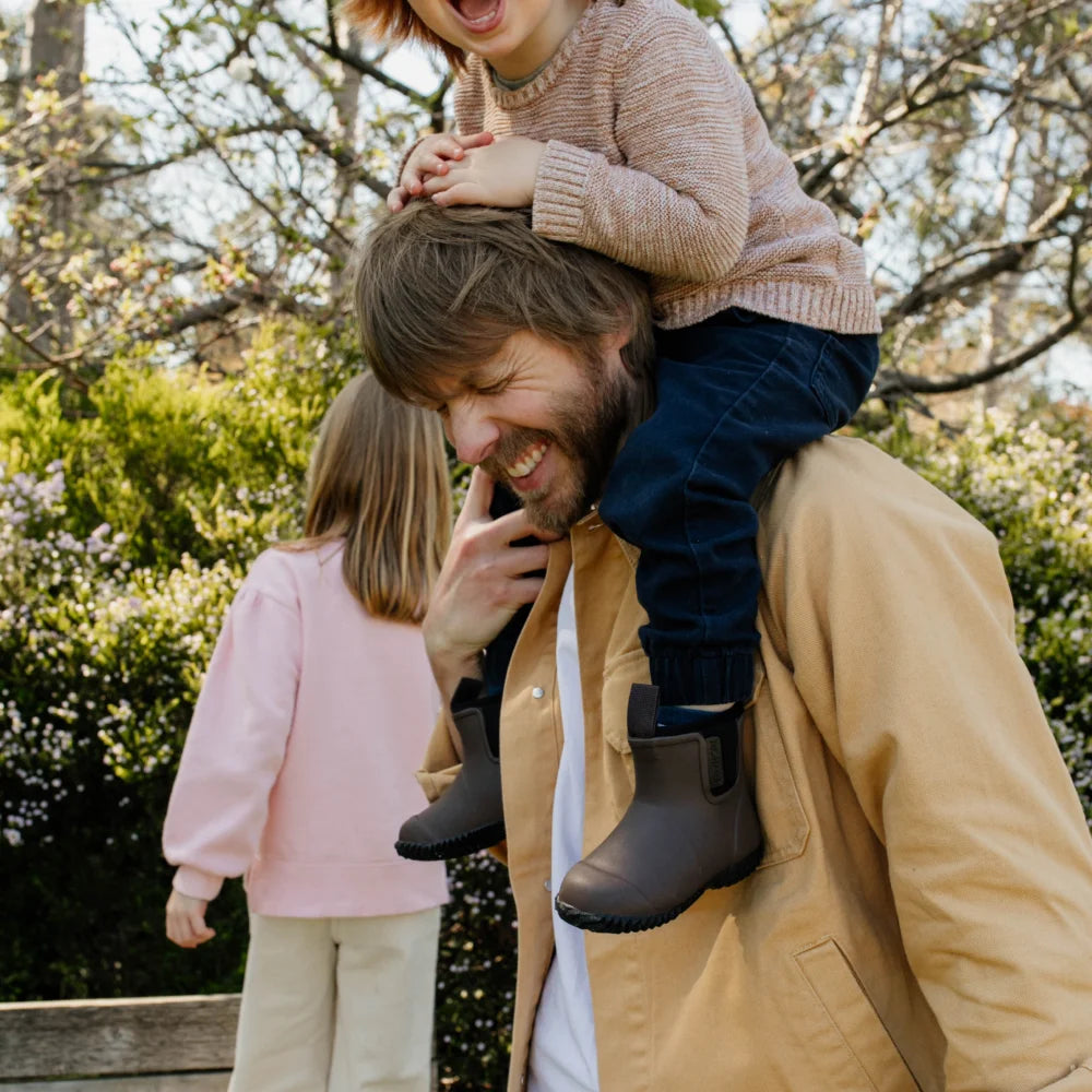 Bobbi Kids Gumboot // Chocolate & Black