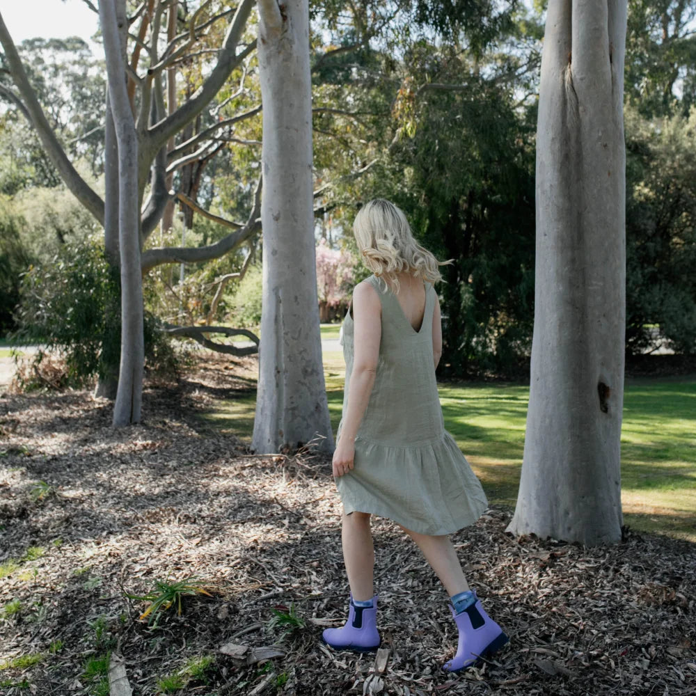 Bobbi Ankle Boot // Lavender & Navy