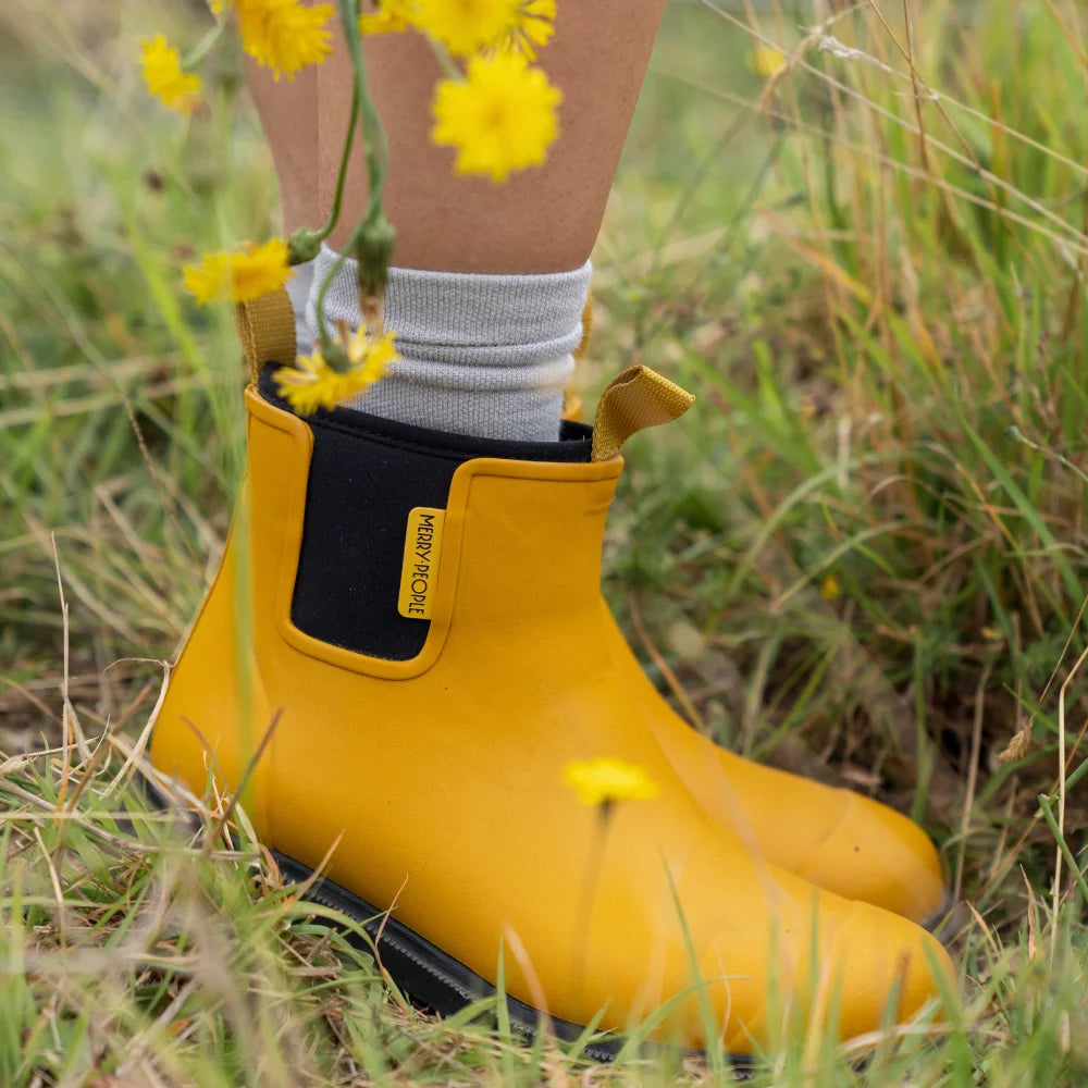 Bobbi Ankle Boot // Mustard Yellow & Black