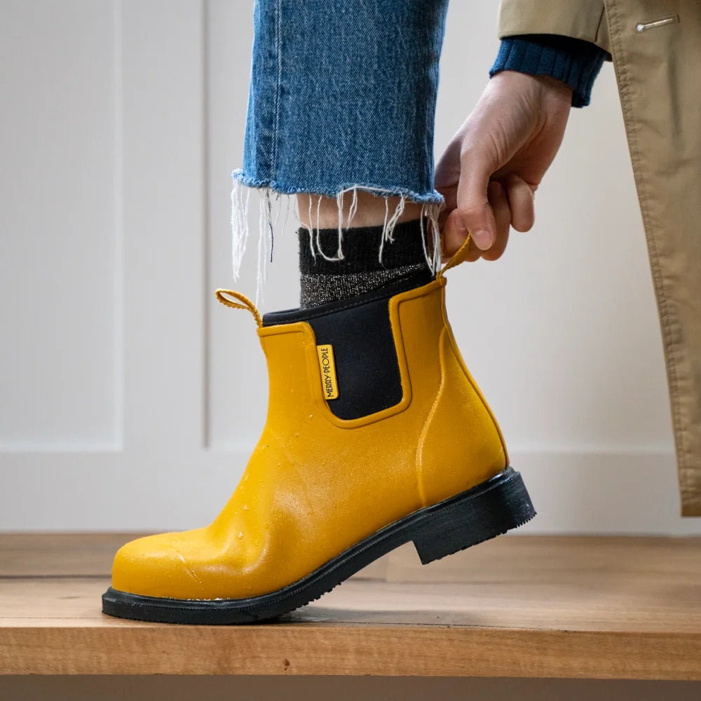 Bobbi Ankle Boot // Mustard Yellow & Black