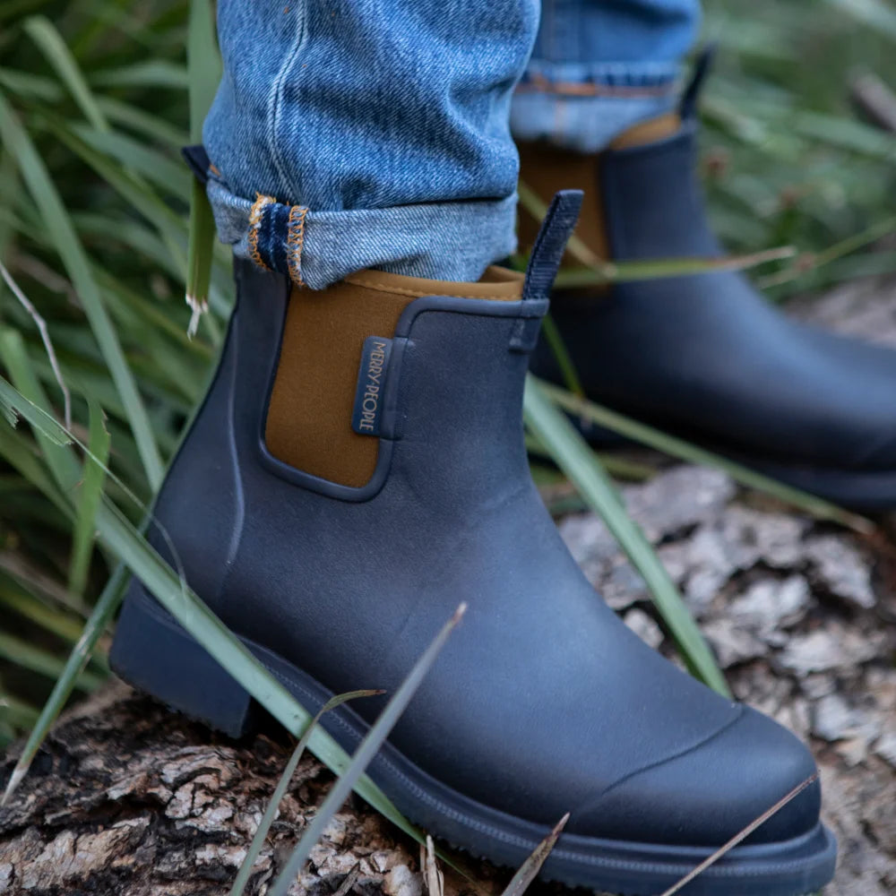 Bobbi Ankle Boot // Oxford Blue & Tan