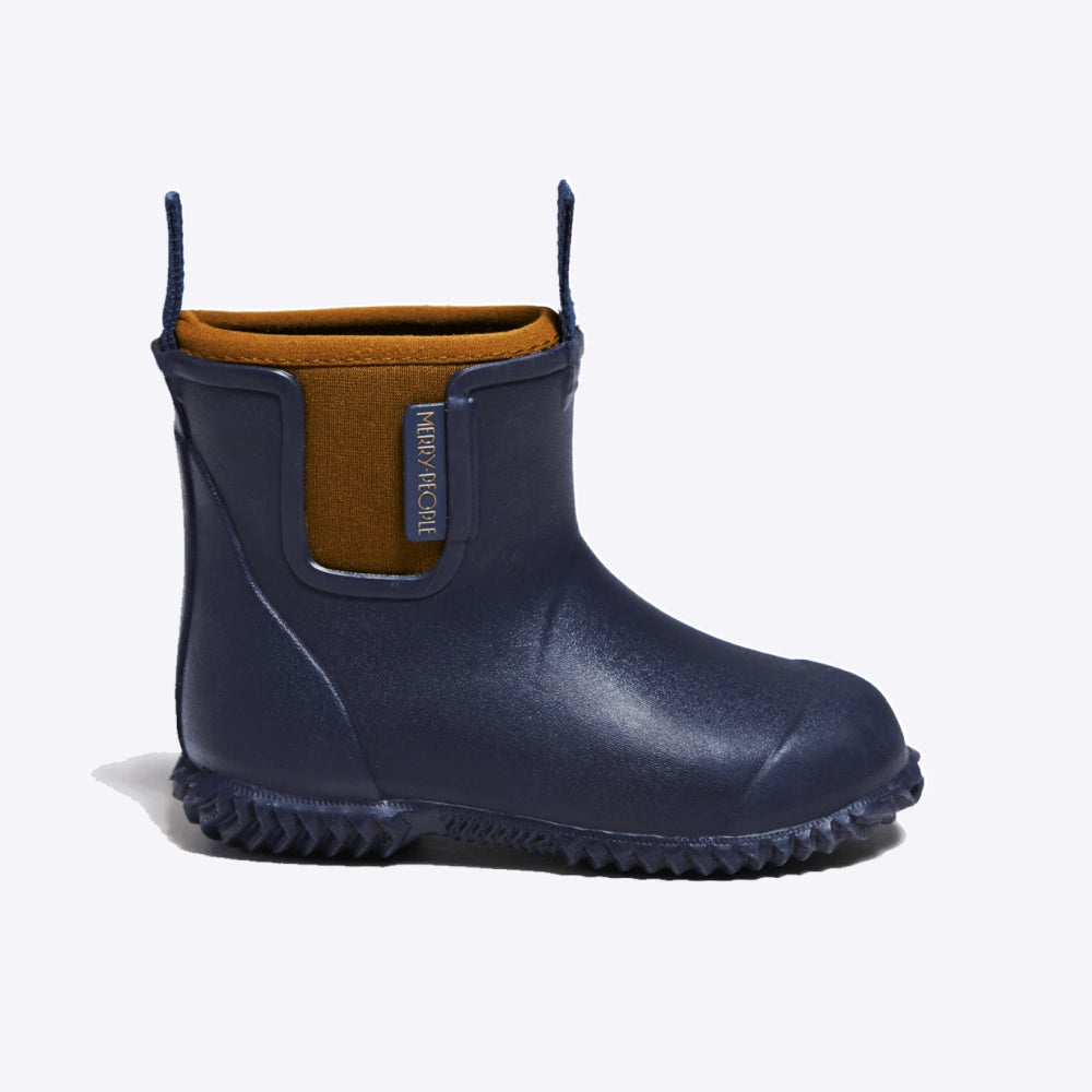 Bobbi Kids Gumboot Oxford Blue Tan
