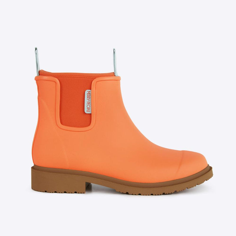 Orange Boot Invisible Bobbi Ankle Boot // Sherbet Orange