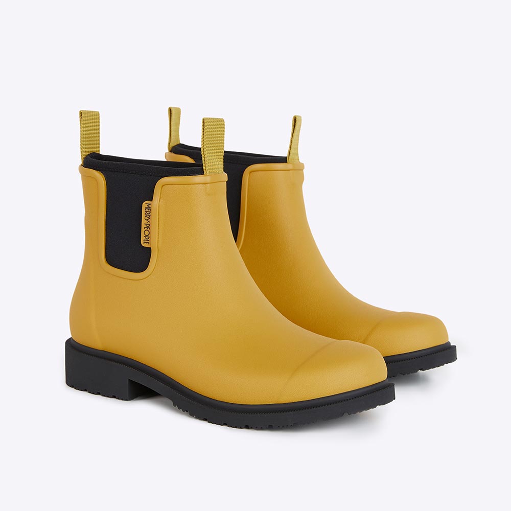 Bobbi Ankle Boot // Mustard Yellow & Black