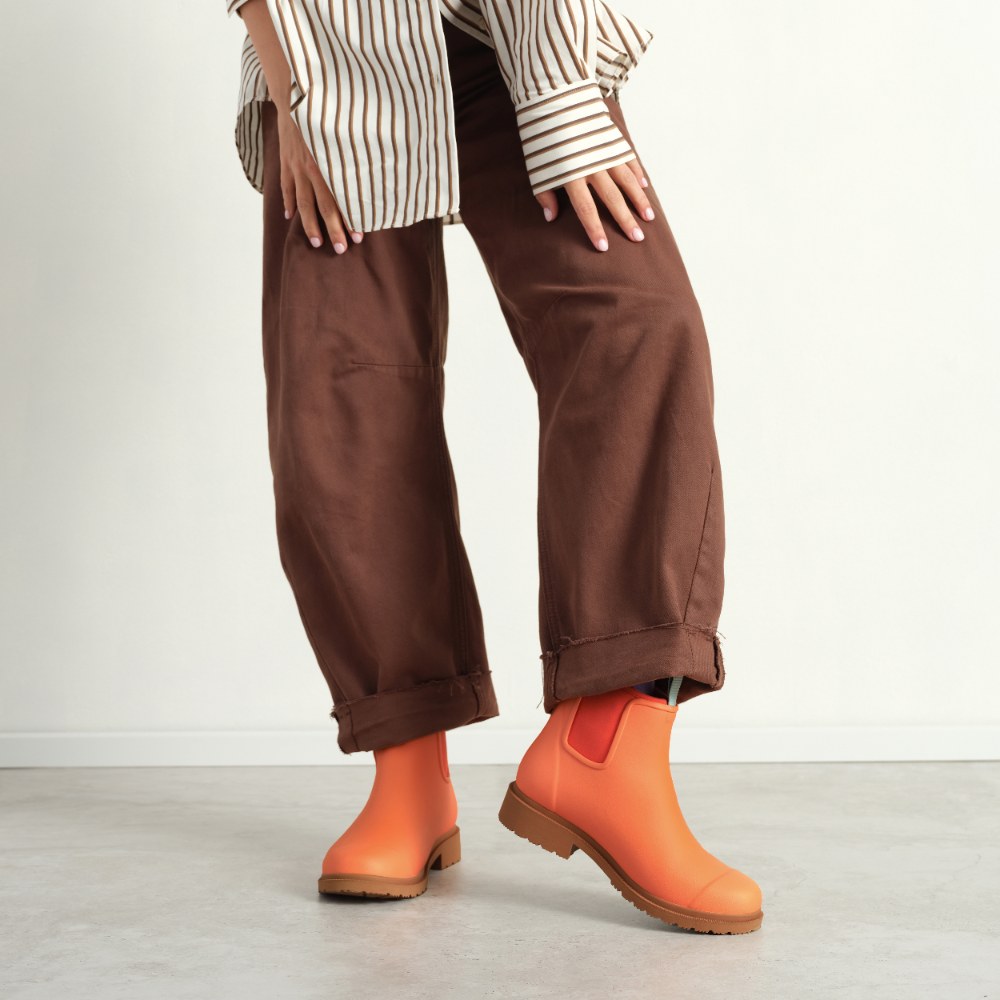 Bobbi Ankle Boot // Sherbet Orange