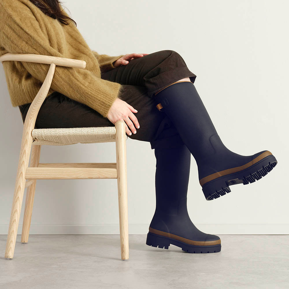Fergie Tall Boot // Oxford Blue [Retired]