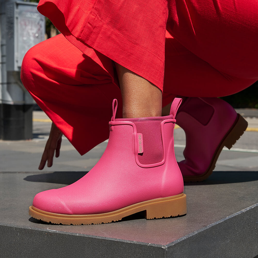 Bobbi Ankle Boot // Fuchsia Pink