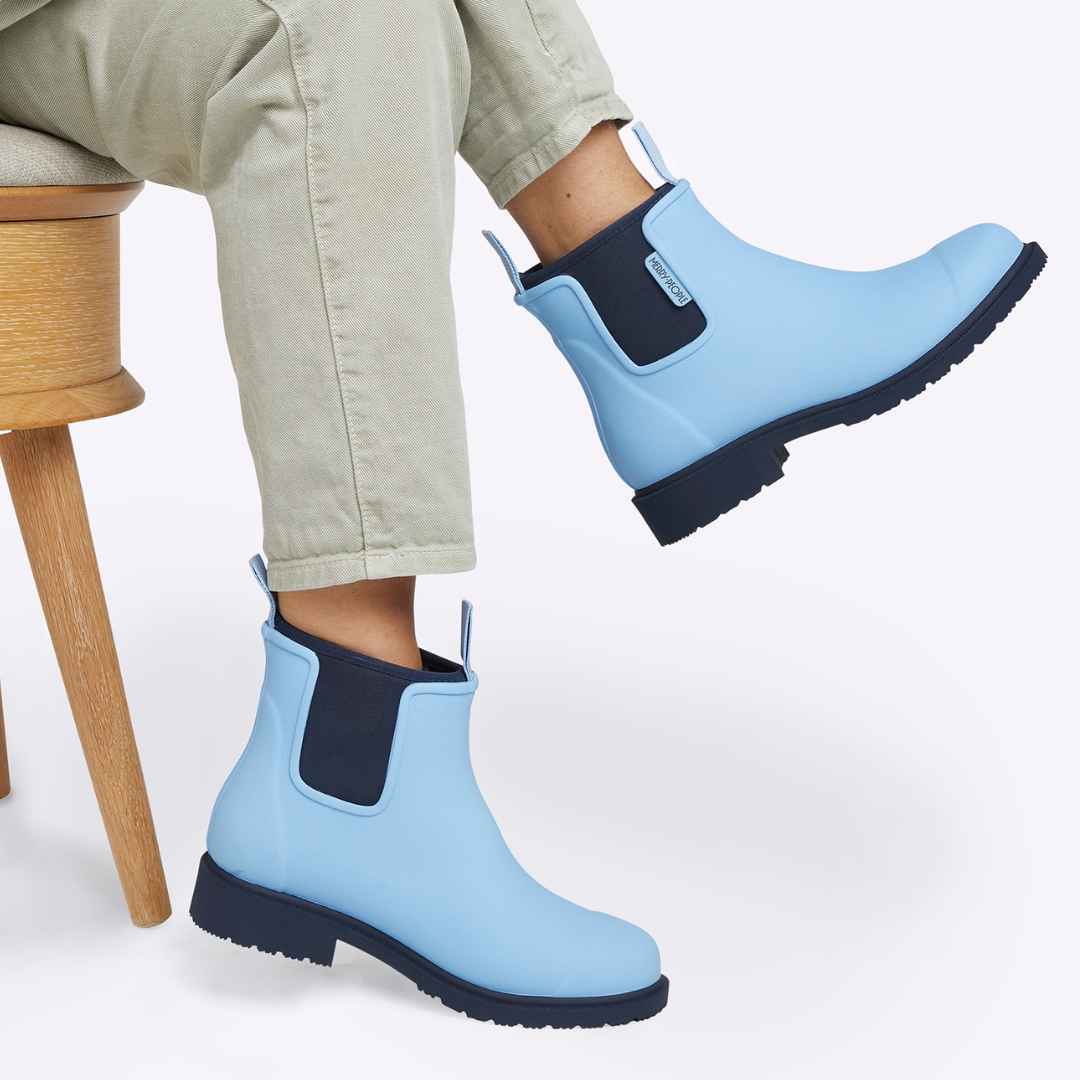 Baby blue store ankle boots