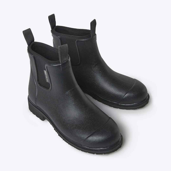 Bobbi Ankle Gumboots - Black & Black Gumboots | Shop Merry People