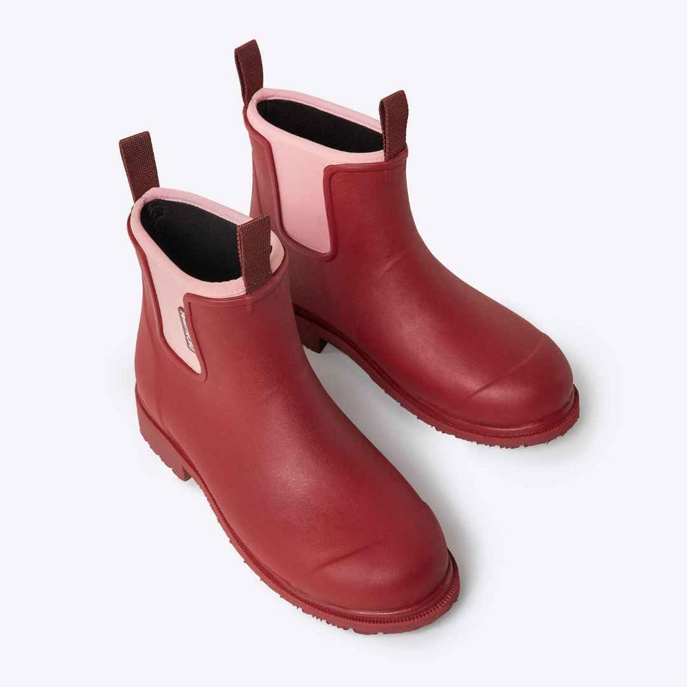 Bobbi Gumboot // Beetroot and Light Pink Gumboots