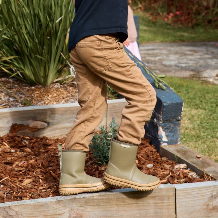 Andie Kids Boot in Khaki Green | Gumboot | Merry People
