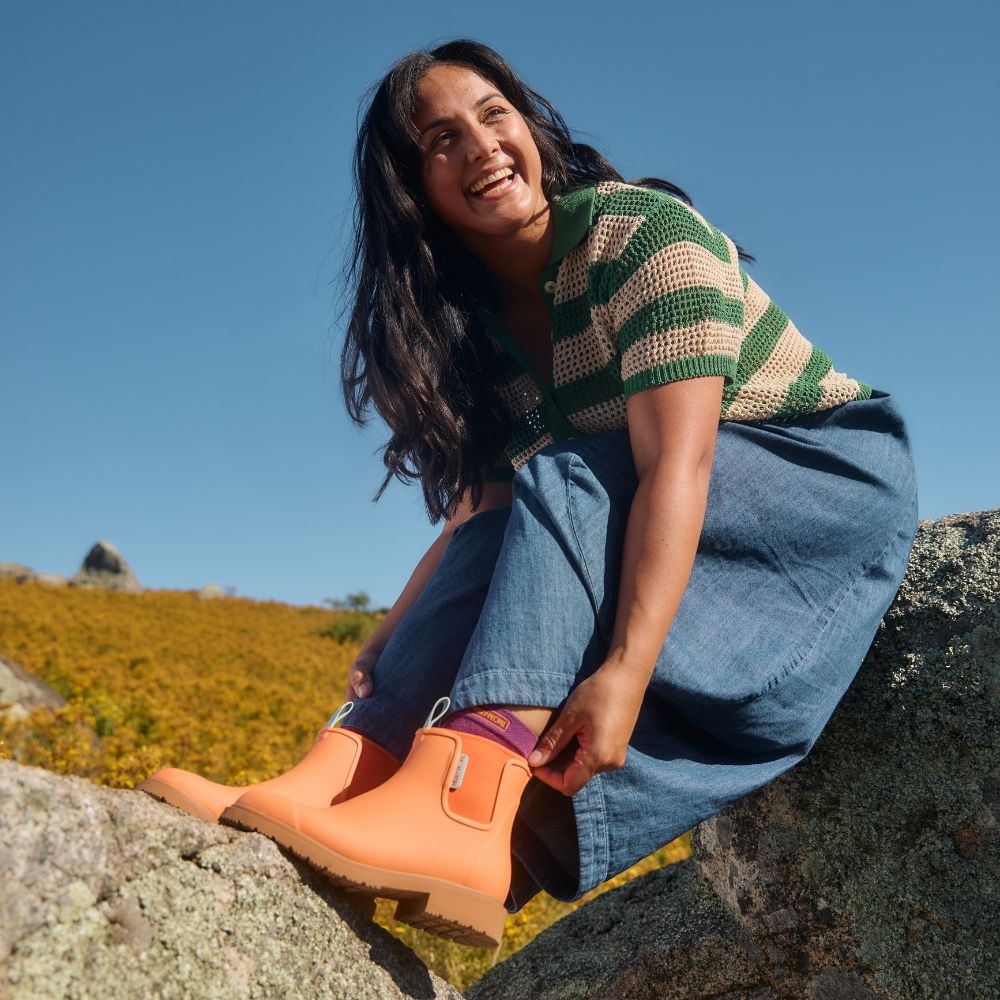 Bobbi Ankle Boot // Sherbet Orange
