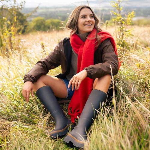 Fergie Tall Boot // Oxford Blue