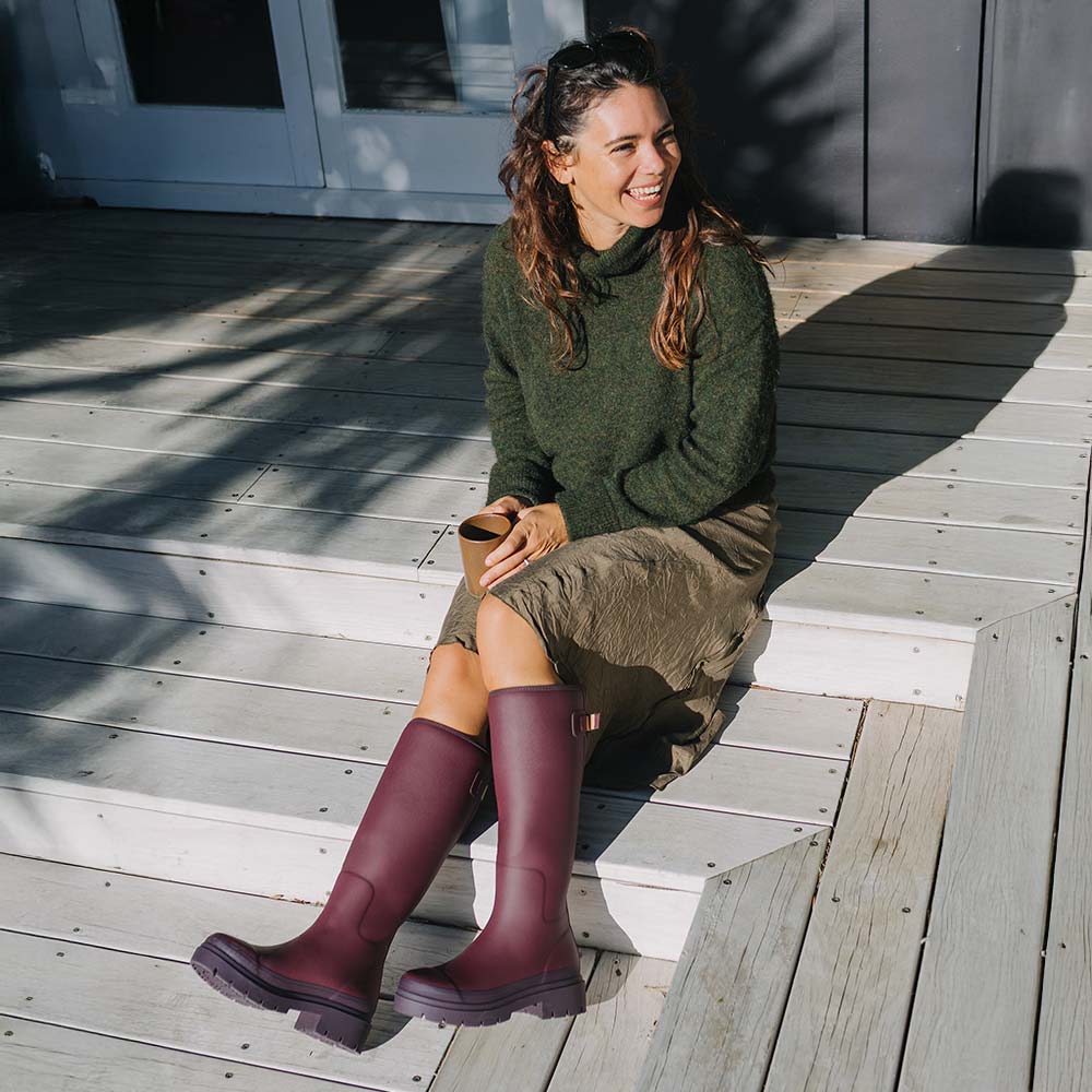 Fergie Tall Boot // Dark Cherry [Retired]