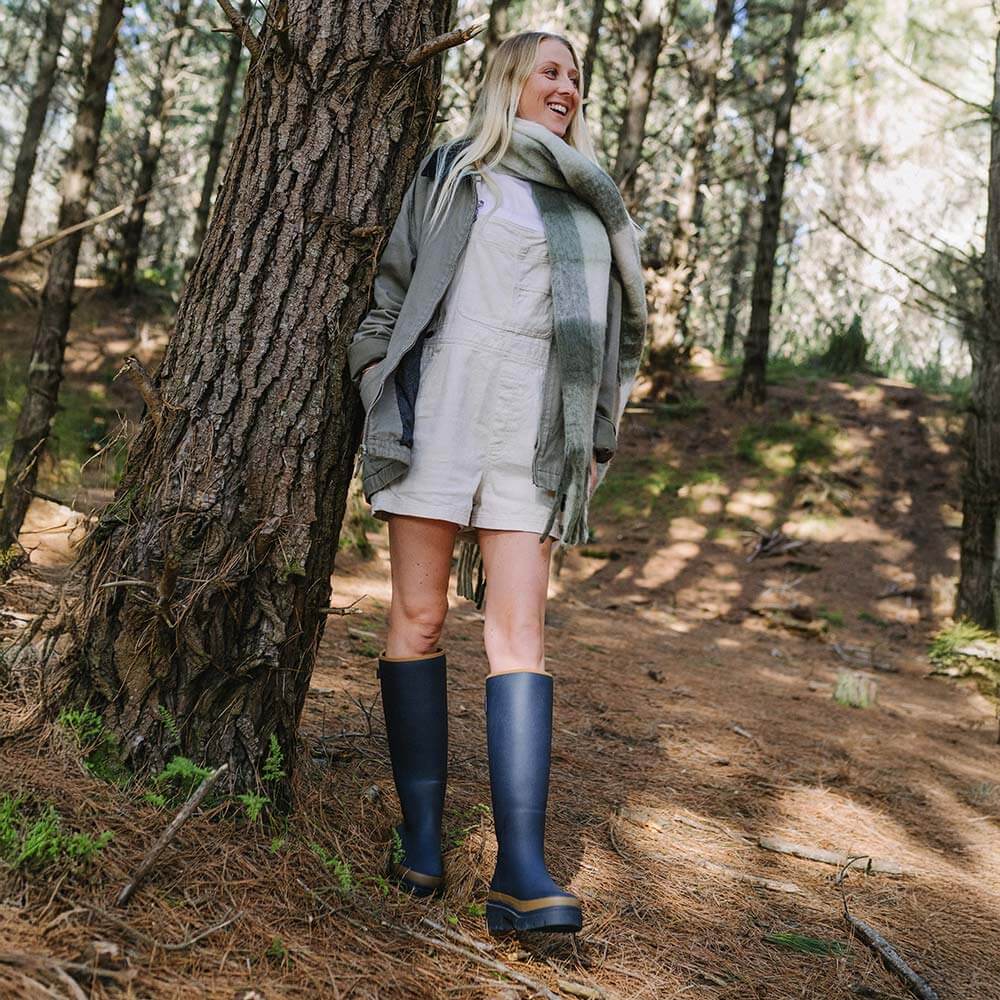 Fergie Tall Boot // Oxford Blue
