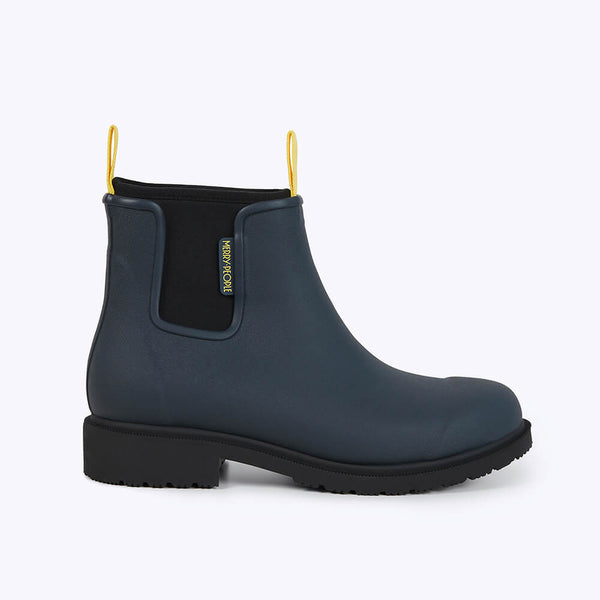 Merry People Ankle Boot レインブーツ Bobbi Ankle Rain Boot // Oxford Blue & Tan