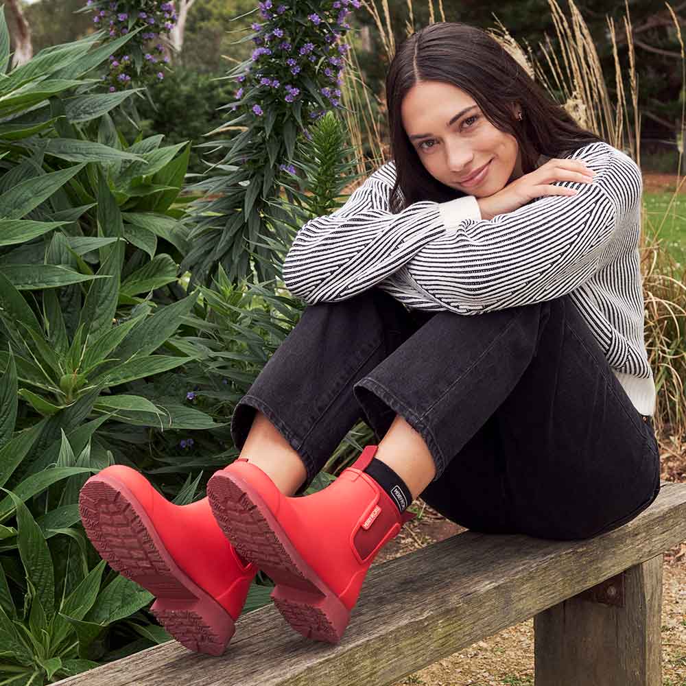 Bobbi Ankle Boot // Poppy Red