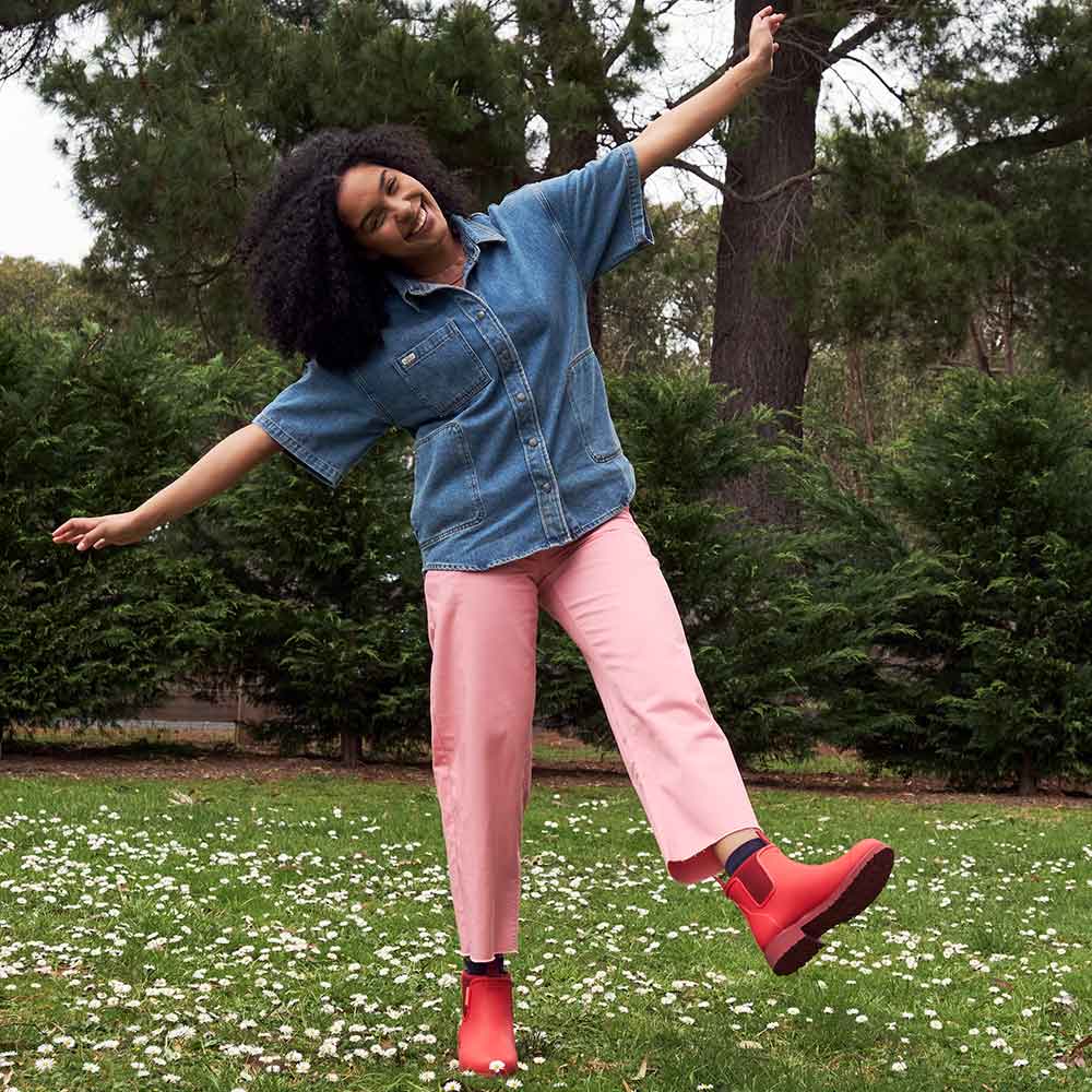 Bobbi Ankle Boot // Poppy Red