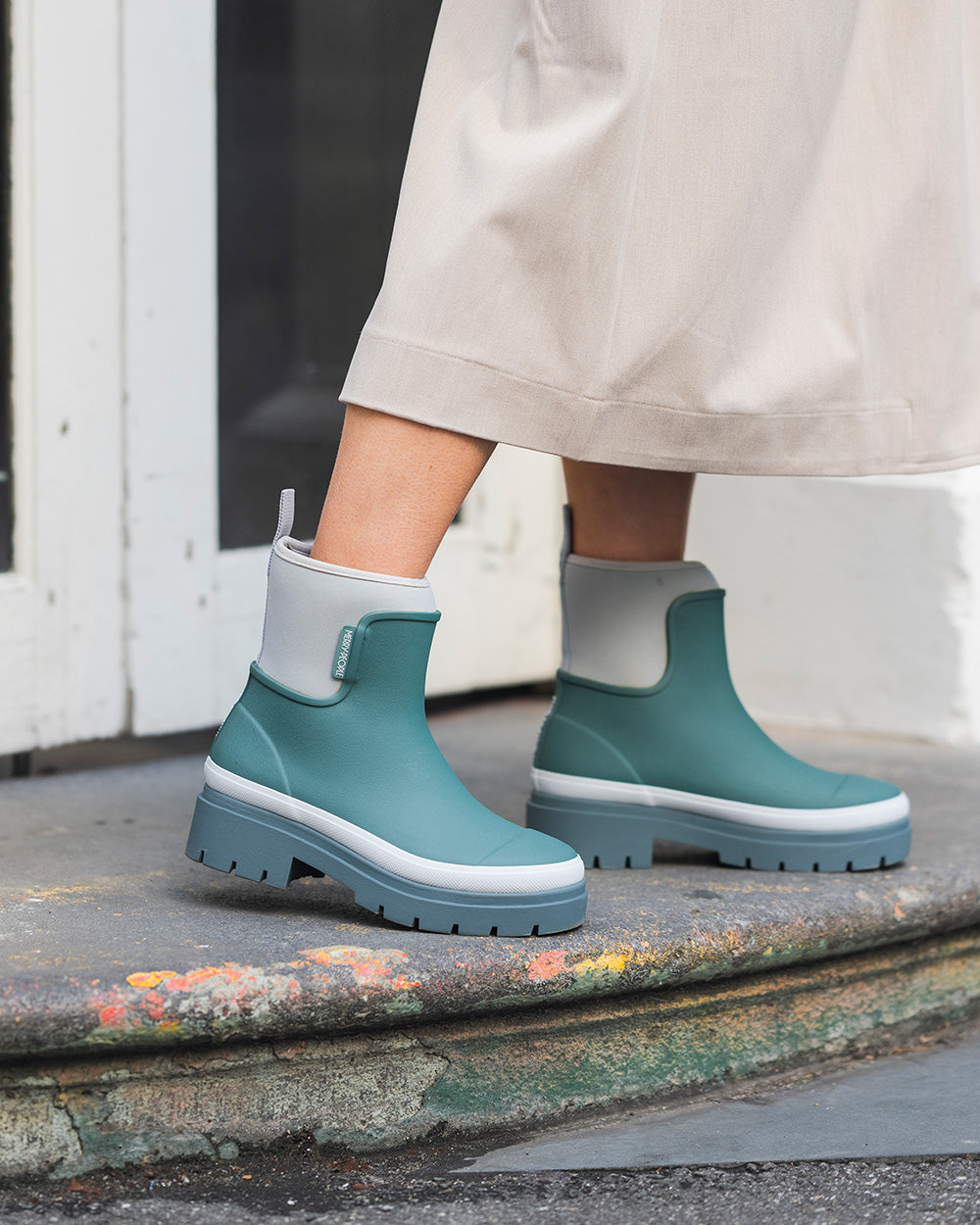 Tully Boot // Teal & Grey