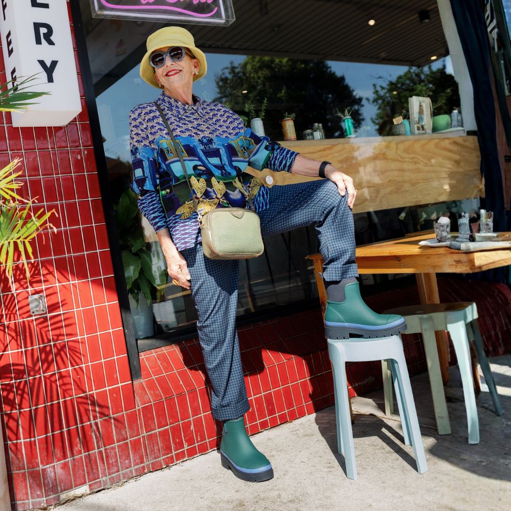 Tully Boot in Ocean Evergreen | Ankle Gumboot | Merry People